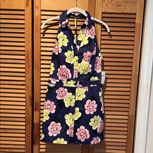 Anthropologie Maeve Floral Jumpsuit- Pink, Yellow, and Blue